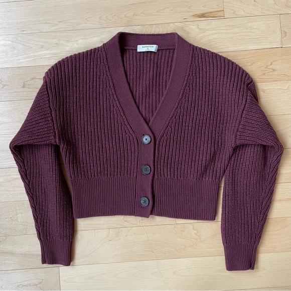 XS - Aritzia Babaton Canberra Cardigan, Color Rich Marron (sold out) - Picture 1 of 12